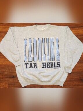 SPORTS LINE North Carolina Sweatshirt XXL 2XL USA Double Sided UNC College VTG